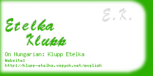 etelka klupp business card